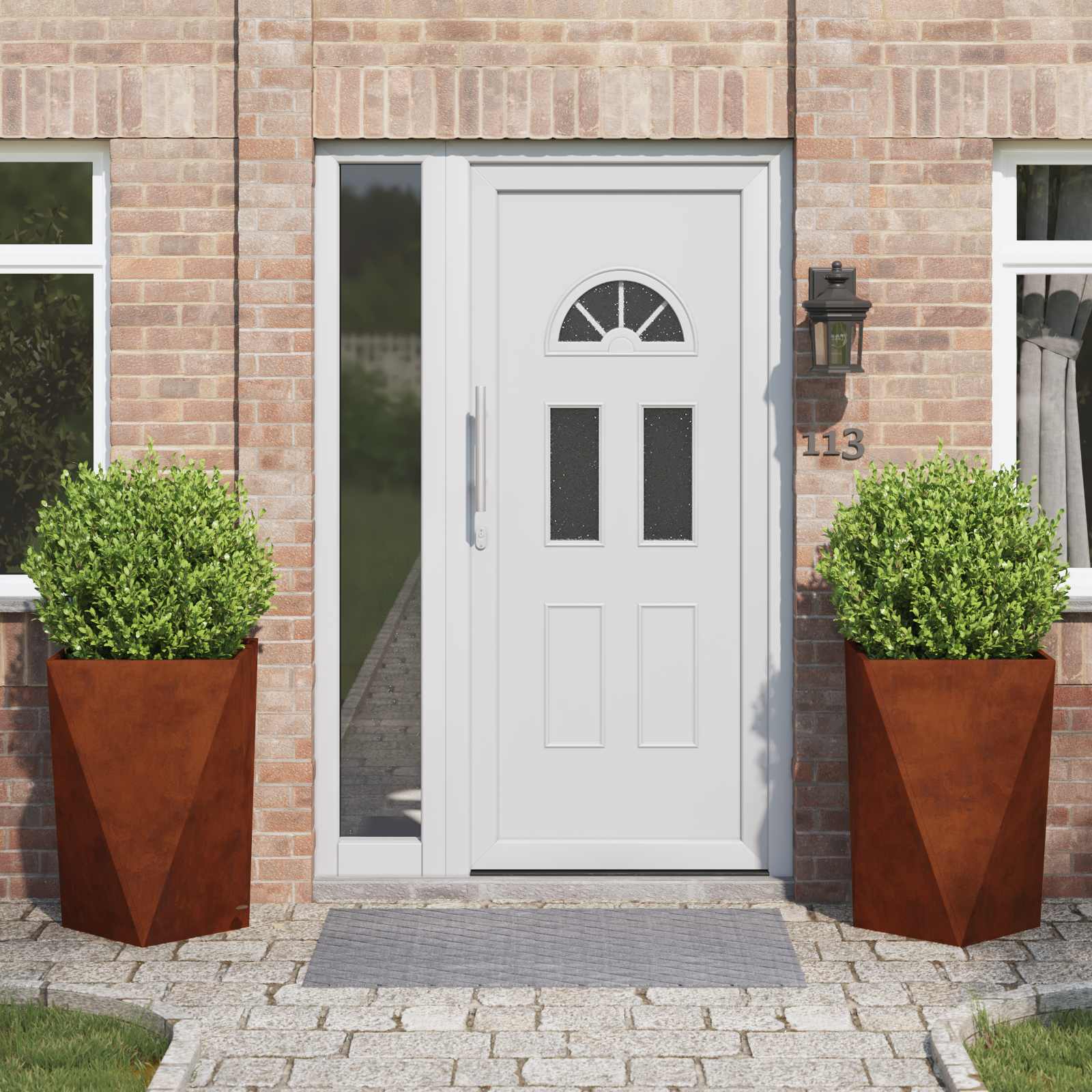 Fioriera 2 pcs Ruggine 50 x 50 x 75 cm 883807