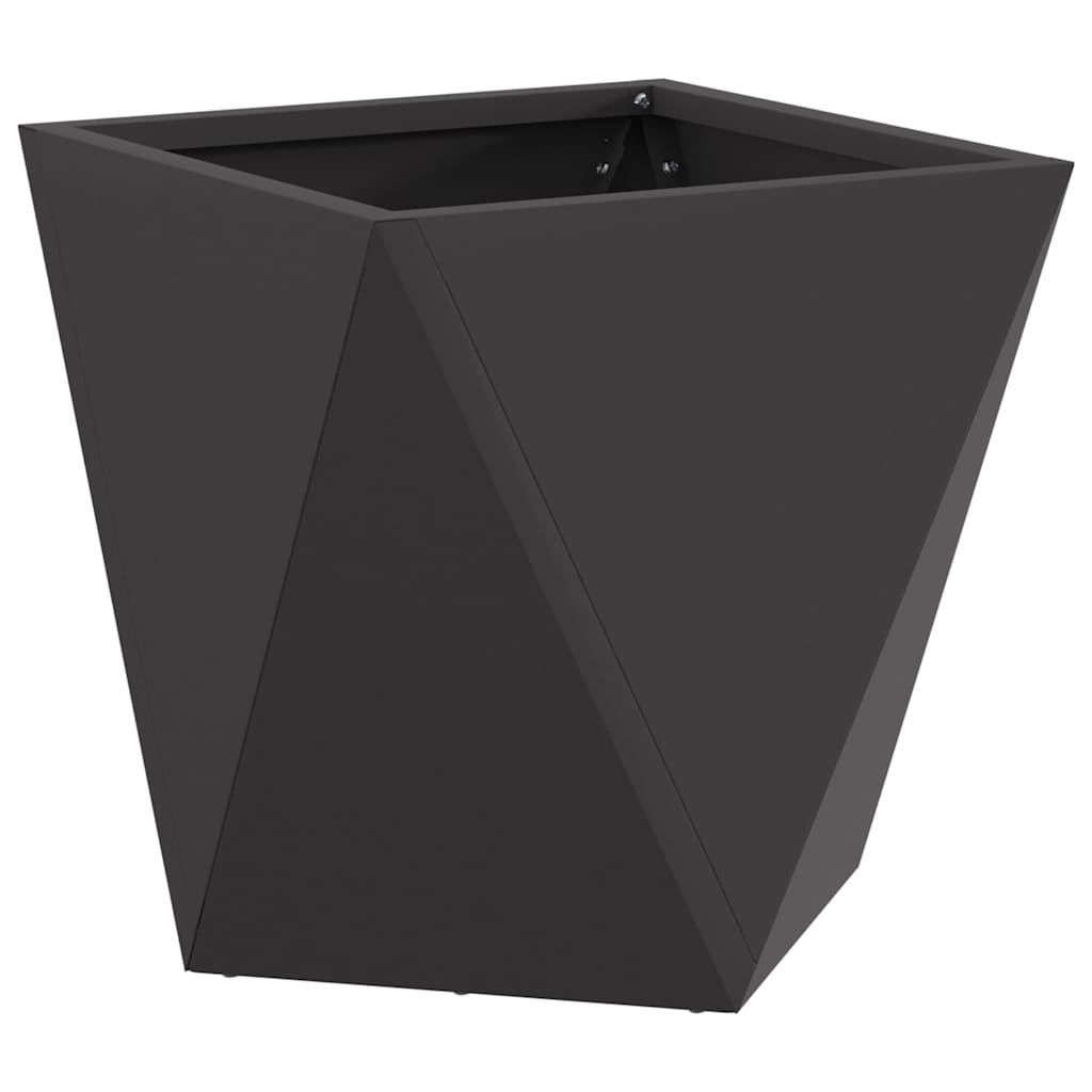 Fioriera-Vaso da Esterno-Contenitore per Piante Nero 30 x 30 x 30 cm Acciaio
