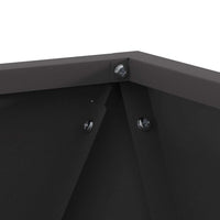 Fioriera 2 pcs Nero 30 x 30 x 30 cm Acciaio 883809