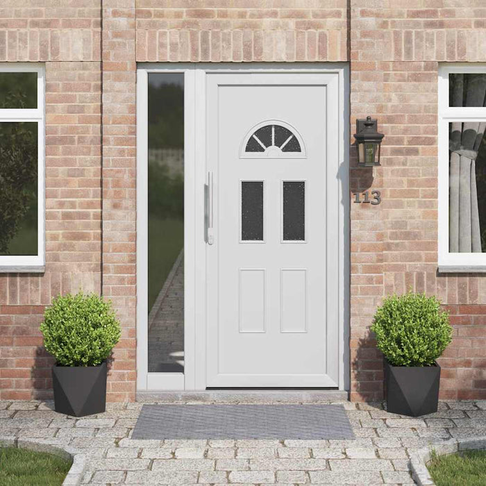 Fioriera 2 pcs Nero 30 x 30 x 30 cm Acciaio 883809