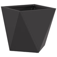 Fioriera 2 pz-Set di 2 Vaso-Contenitore per Piante Nero 30 x 30 x 30 cm Acciaio