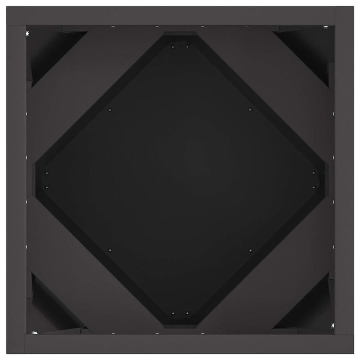 Fioriera 2 pcs Nero 30 x 30 x 30 cm Acciaio 883809