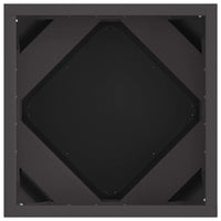 Fioriera 2 pz-Set di 2 Vaso-Contenitore per Piante Nero 30 x 30 x 30 cm Acciaio