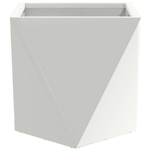 Fioriera-Vaso-Contenitore per Piante Bianco 30 x 30 x 30 cm Acciaio