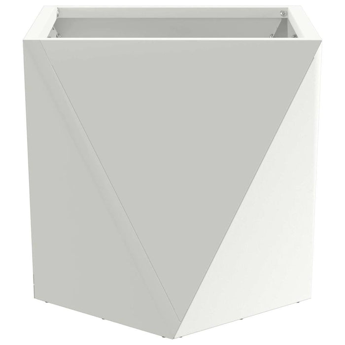 Fioriera-Vaso-Contenitore per Piante Bianco 30 x 30 x 30 cm Acciaio