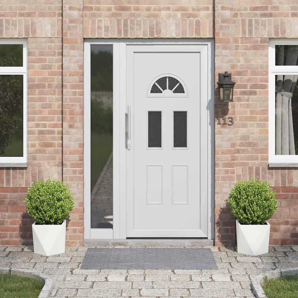 Fioriera 2 pcs Bianco 30 x 30 x 30 cm Acciaio 883811