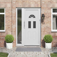 Fioriera 2 pz-Set di 2 Vaso-Contenitore per Piante Bianco 30 x 30 x 30 cm Acciaio