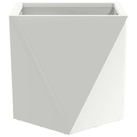 Fioriera 2 pcs Bianco 30 x 30 x 30 cm Acciaio 883811