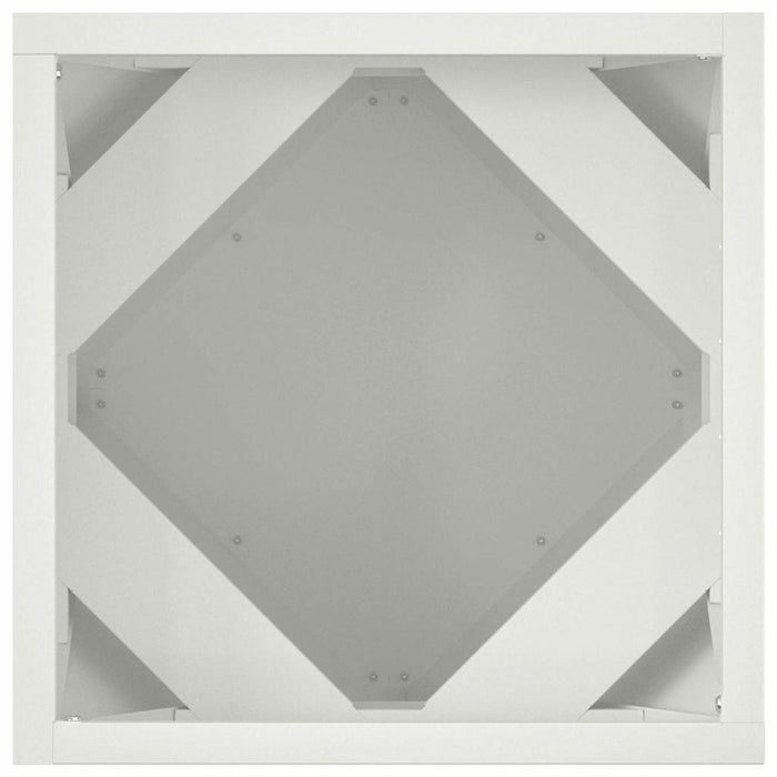 Fioriera 2 pcs Bianco 30 x 30 x 30 cm Acciaio 883811