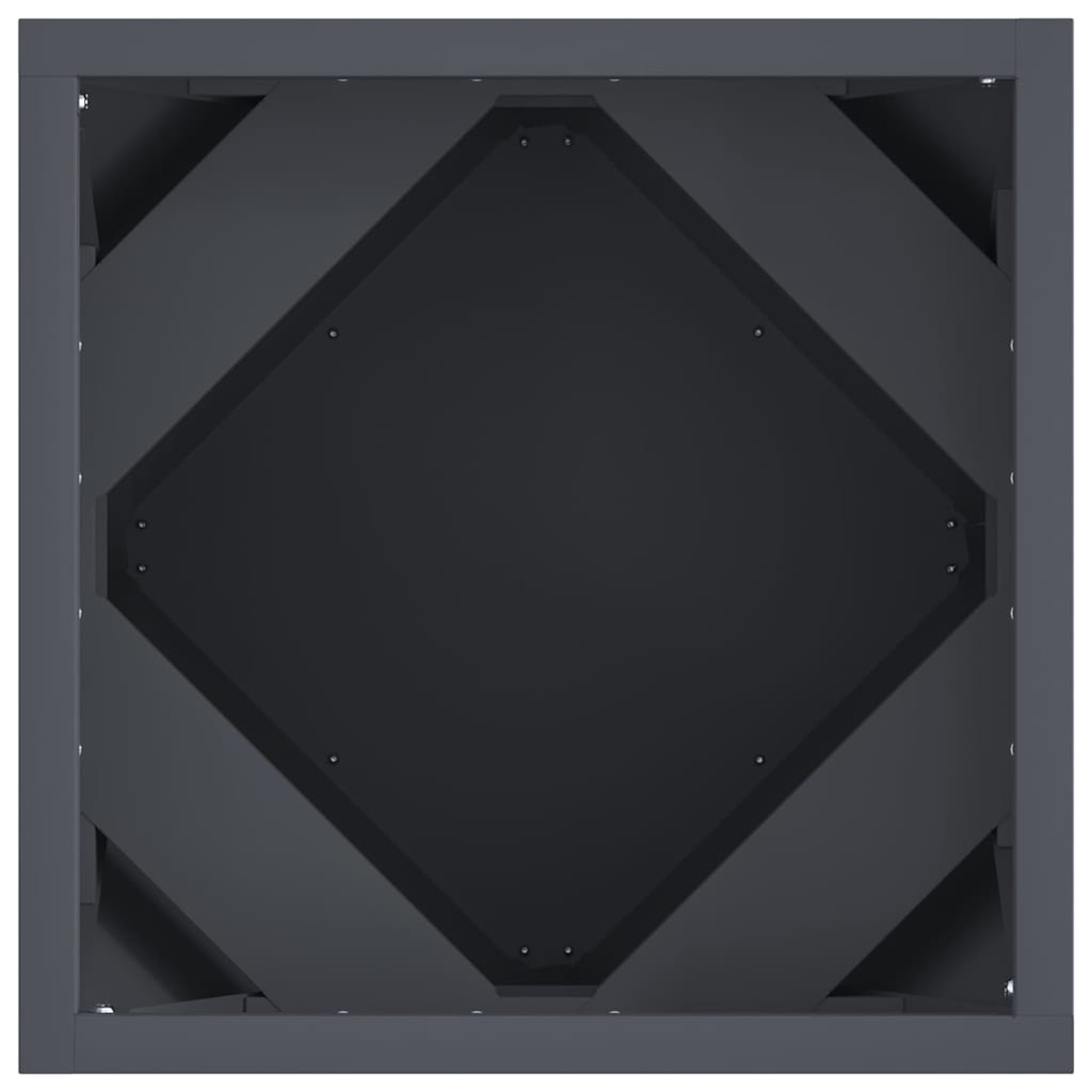 Fioriera Antracite 30 x 30 x 30 cm Acciaio 883812