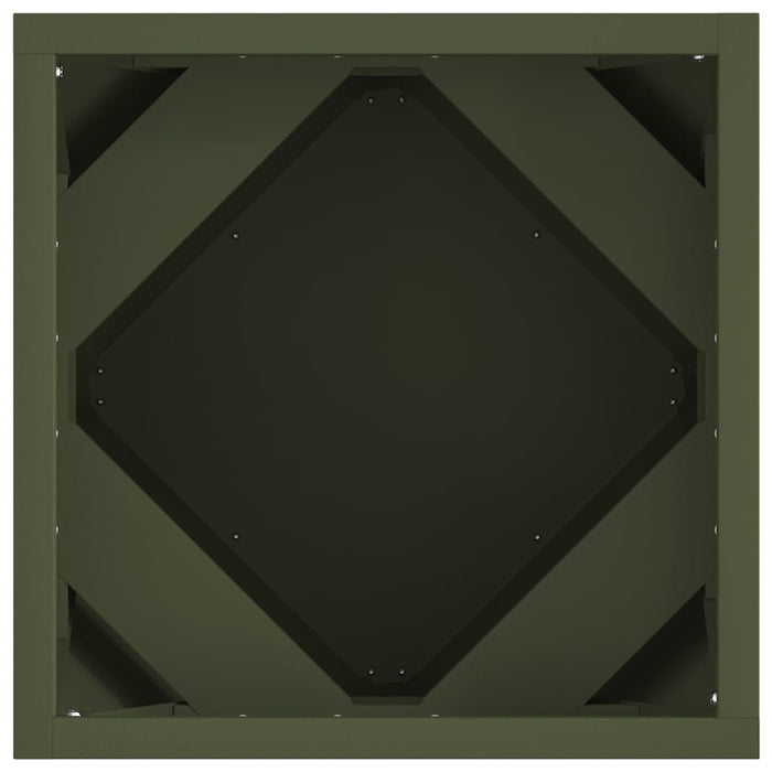Fioriera Verde oliva 30 x 30 x 30 cm Acciaio 883814