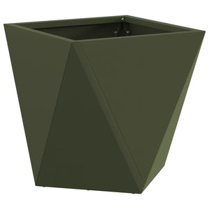Fioriera 2 pcs Verde oliva 30 x 30 x 30 cm Acciaio 883815