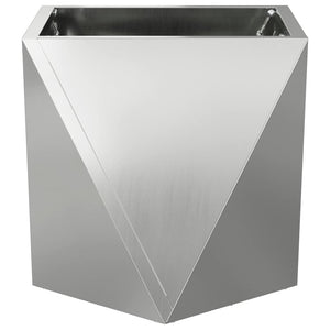 Fioriera-Vaso-Contenitore per Piante Argento 30 x 30 x 30 cm Acciaio zincato