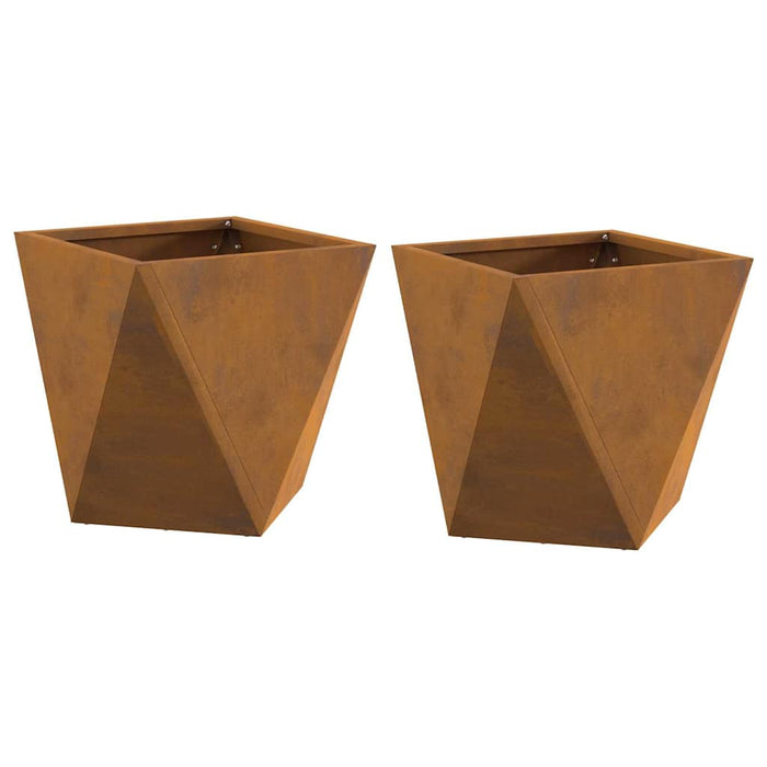 Fioriera 2 pcs Ruggine 30 x 30 x 30 cm 883821