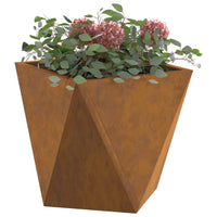 Fioriera 2 pz-Set di 2 Vaso-Contenitore per Piante Ruggine 30 x 30 x 30 cm