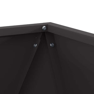 Fioriera 2 pz-Set di 2 Vaso-Contenitore per Piante Nero 40 x 40 x 40 cm Acciaio