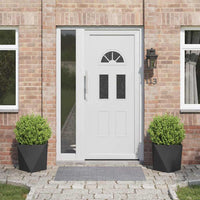 Fioriera 2 pz-Set di 2 Vaso-Contenitore per Piante Nero 40 x 40 x 40 cm Acciaio