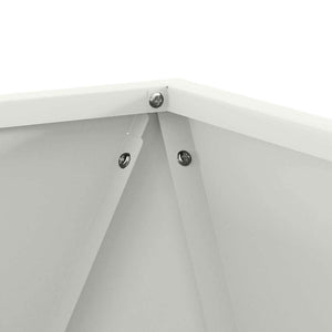 Fioriera 2 pcs Bianco 40 x 40 x 40 cm Acciaio 883825