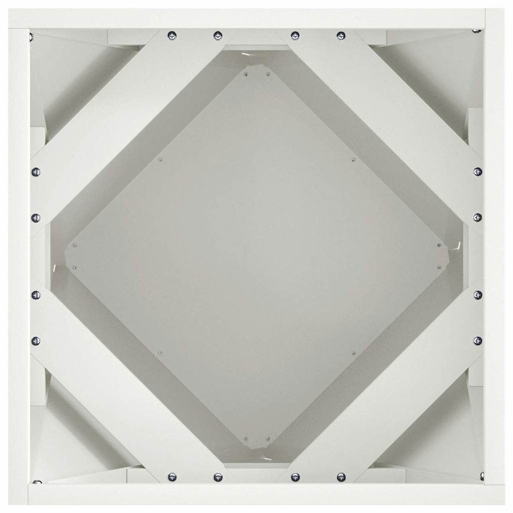 Fioriera 2 pz-Set di 2 Vaso-Contenitore per Piante Bianco 40 x 40 x 40 cm Acciaio