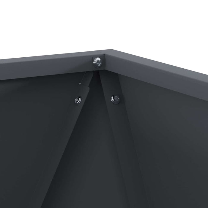 Fioriera Antracite 40 x 40 x 40 cm Acciaio 883826