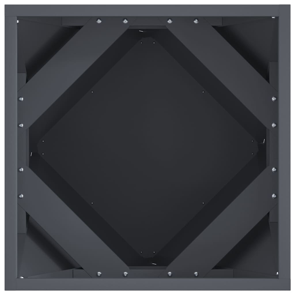 Fioriera Antracite 40 x 40 x 40 cm Acciaio 883826