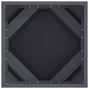 Fioriera 2 pz-Set di 2 Vaso-Contenitore per Piante Antracite 40 x 40 x 40 cm Acciaio