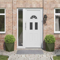 Fioriera 2 pz-Set di 2 Vaso-Contenitore per Piante Verde oliva 40 x 40 x 40 cm Acciaio