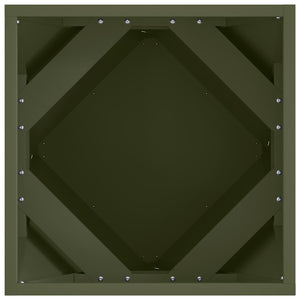 Fioriera 2 pcs Verde oliva 40 x 40 x 40 cm Acciaio 883829