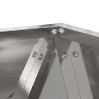 Fioriera Argento 40 x 40 x 40 cm Acciaio inossidabile 883830