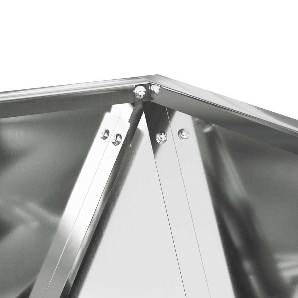 Fioriera 2 pcs Argento 40 x 40 x 40 cm Acciaio zincato 883833