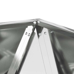 Fioriera 2 pz-Set di 2 Vaso-Contenitore per Piante Argento 40 x 40 x 40 cm Acciaio zincato