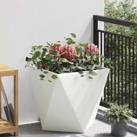 Fioriera-Vaso-Contenitore per Piante Bianco 50 x 50 x 50 cm Acciaio
