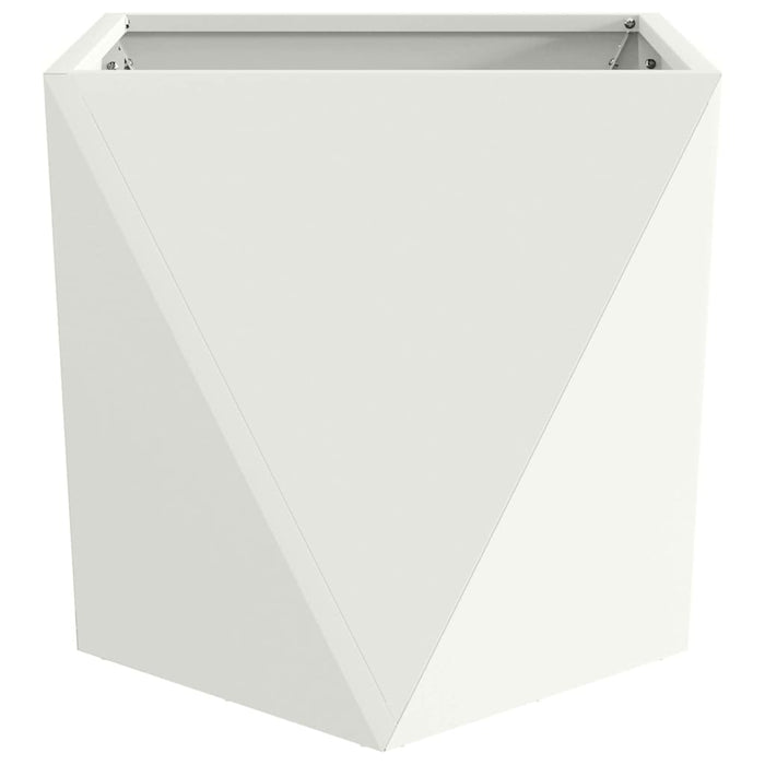 Fioriera Bianco 50 x 50 x 50 cm Acciaio 883838