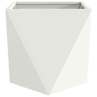 Fioriera-Vaso-Contenitore per Piante Bianco 50 x 50 x 50 cm Acciaio