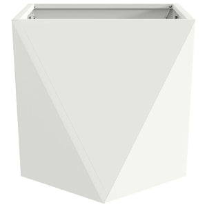 Fioriera-Vaso-Contenitore per Piante Bianco 50 x 50 x 50 cm Acciaio