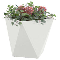 Fioriera-Vaso-Contenitore per Piante Bianco 50 x 50 x 50 cm Acciaio