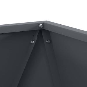 Fioriera 2 pz-Set di 2 Vaso-Contenitore per Piante Antracite 50 x 50 x 50 cm Acciaio