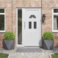 Fioriera 2 pcs Antracite 50 x 50 x 50 cm Acciaio 883841