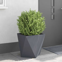 Fioriera 2 pcs Antracite 50 x 50 x 50 cm Acciaio 883841