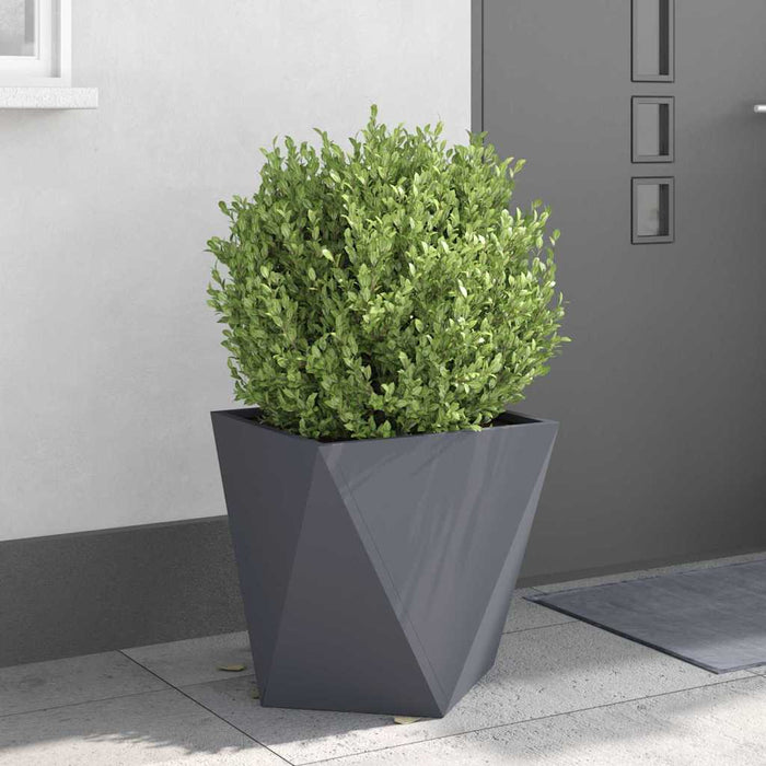 Fioriera 2 pcs Antracite 50 x 50 x 50 cm Acciaio 883841