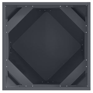 Fioriera 2 pz-Set di 2 Vaso-Contenitore per Piante Antracite 50 x 50 x 50 cm Acciaio