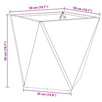Fioriera Argento 50 x 50 x 50 cm Acciaio inossidabile 883844
