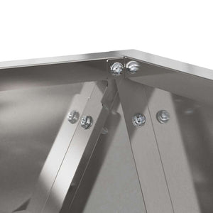 Fioriera 2 pcs Argento 50 x 50 x 50 cm Acciaio inossidabile 883845