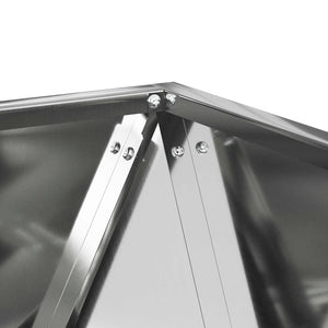 Fioriera 2 pcs Argento 50 x 50 x 50 cm Acciaio zincato 883847