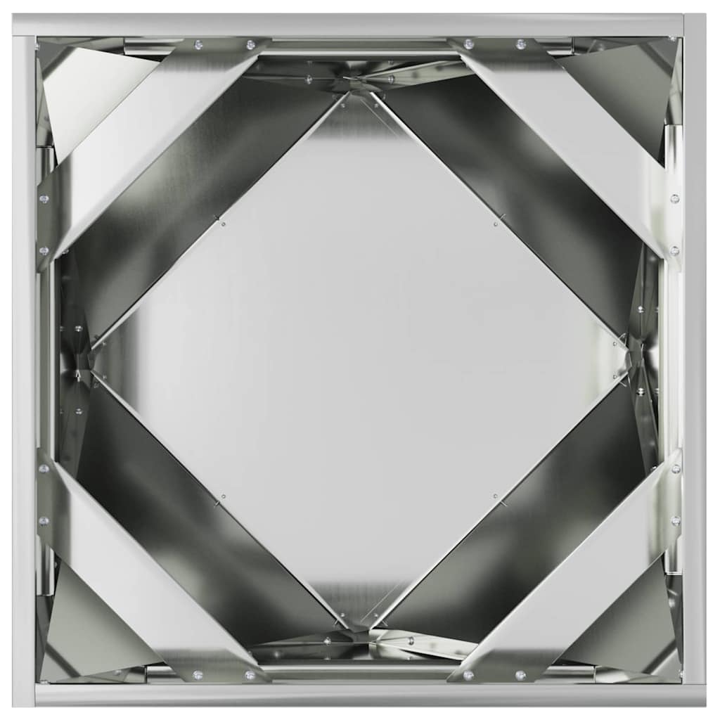 Fioriera 2 pcs Argento 50 x 50 x 50 cm Acciaio zincato 883847