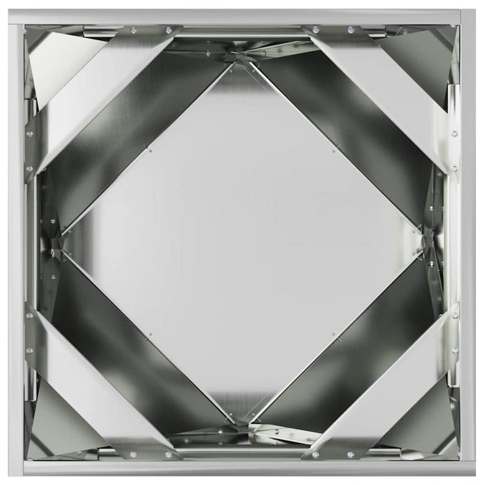 Fioriera 2 pcs Argento 50 x 50 x 50 cm Acciaio zincato 883847