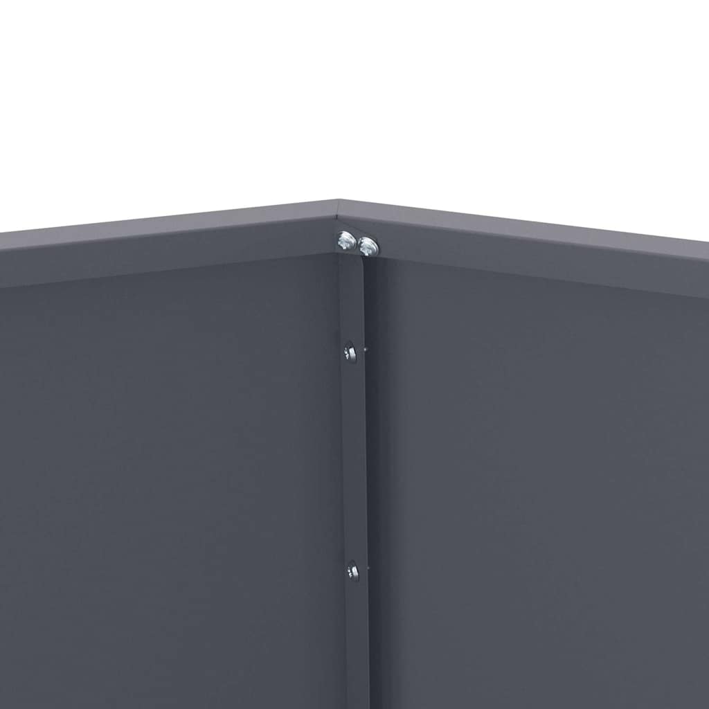 Fioriera Antracite 100 x 100 x 80 cm Acciaio 884028