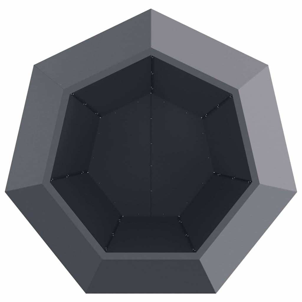 Fioriera Antracite 100 x 100 x 80 cm Acciaio 884028