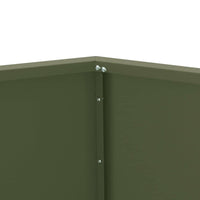 Fioriera 2 pcs Verde oliva 100 x 100 x 80 cm Acciaio 884031