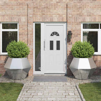 Fioriera 2 pcs Argento 100 x 100 x 80 cm Acciaio inossidabile 884033